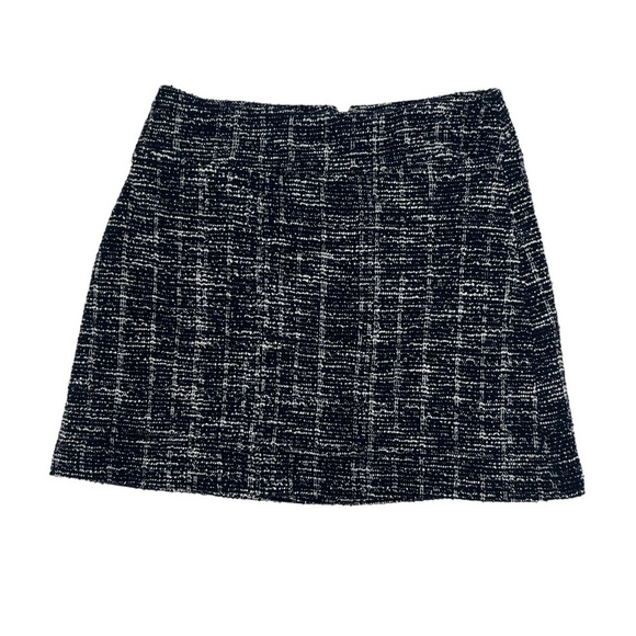 NWT Maison Jules Blue White Stretch Twill Lined Mini Skirt Size 4 Women’s - Picture 1 of 6